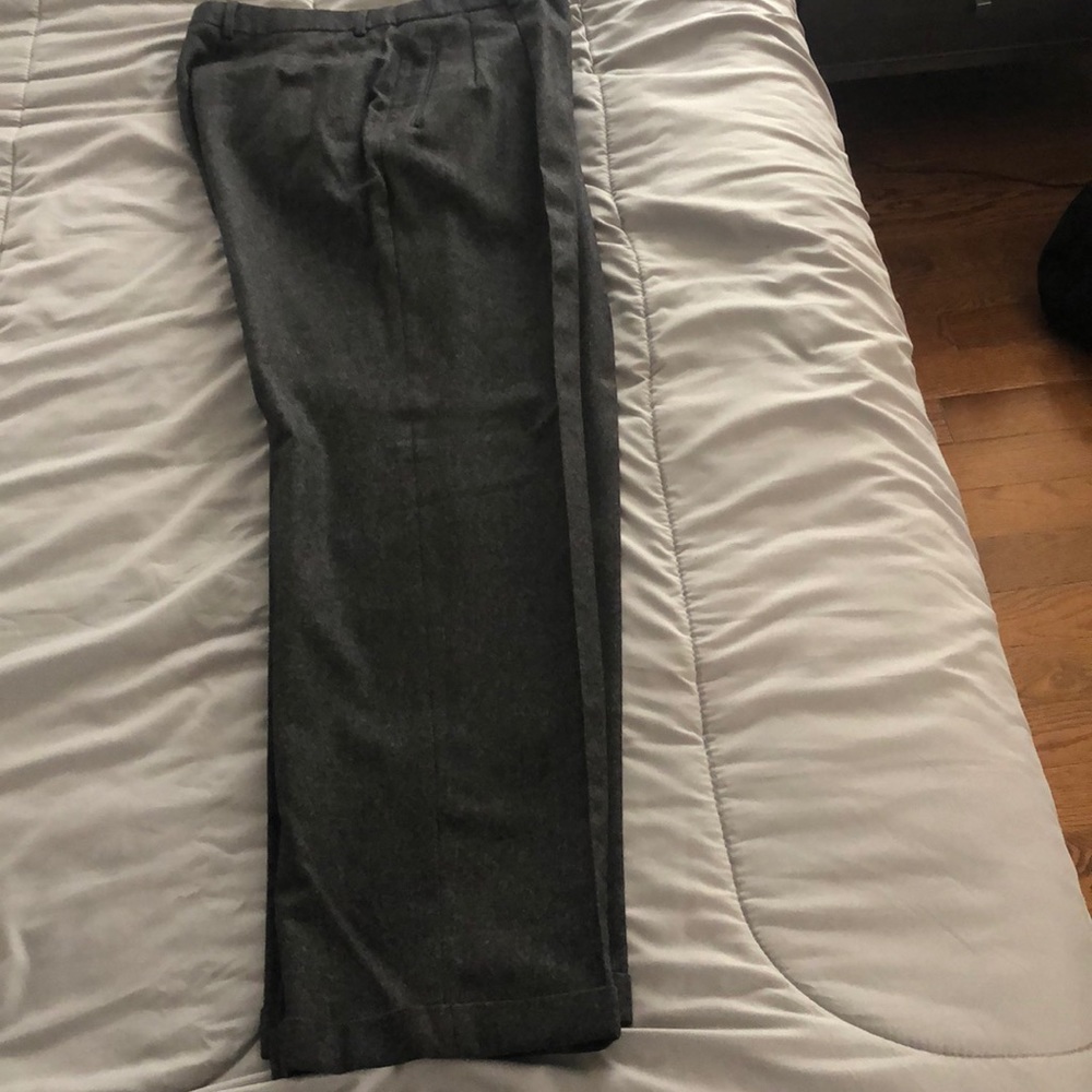 Wool pleated men’s trousers
